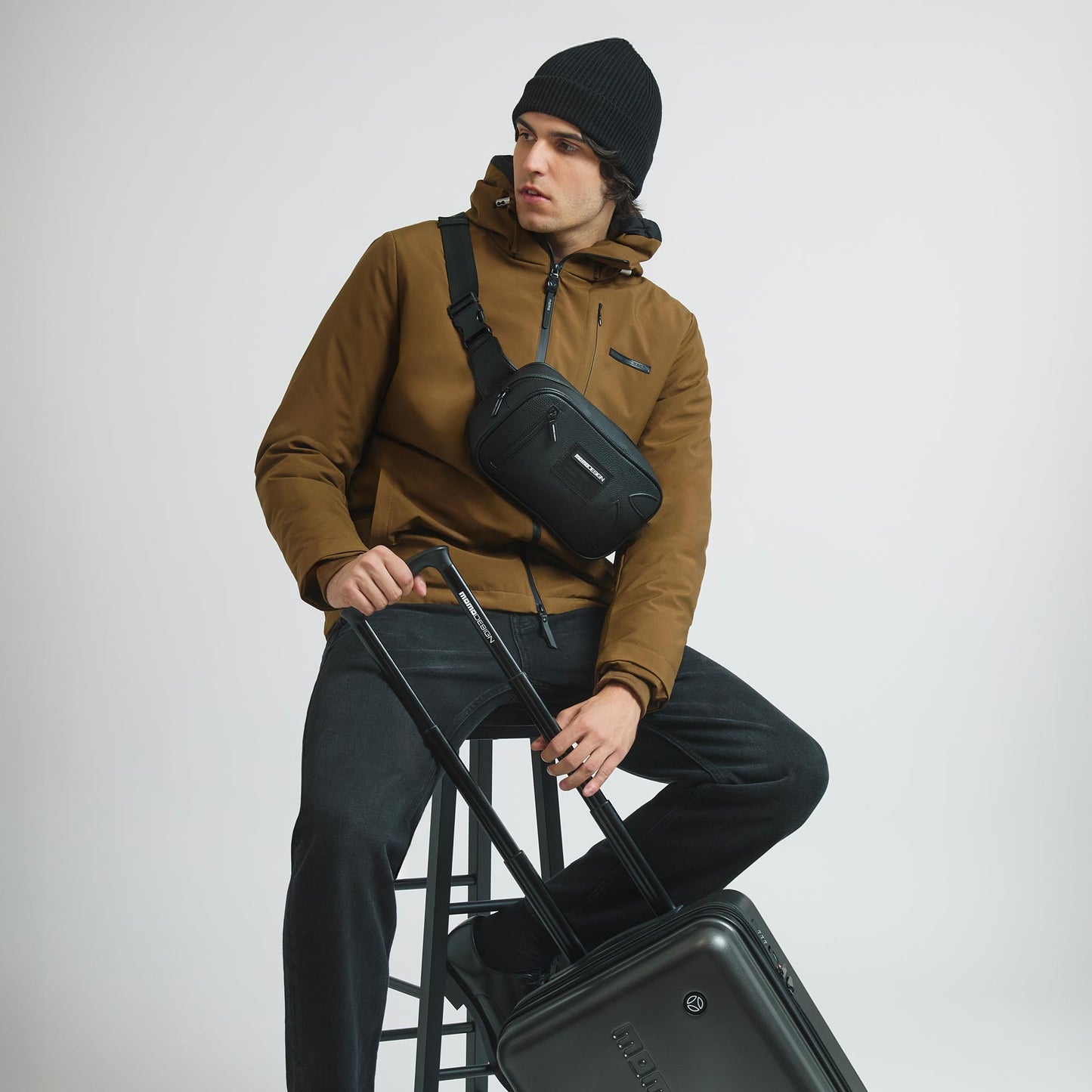 Momodesign marsupio business Essential in dollaro PU Nero