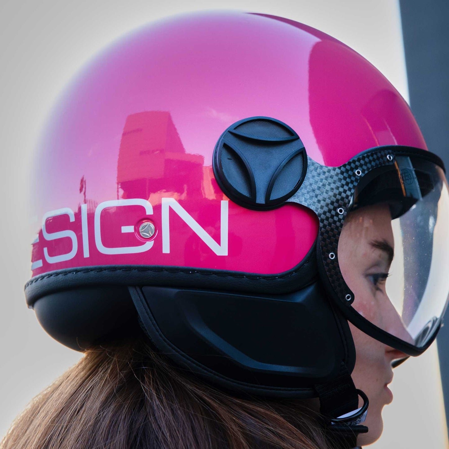 Casco moto jet FGTR CLASSIC Candy E2206 Fucsia / bianco