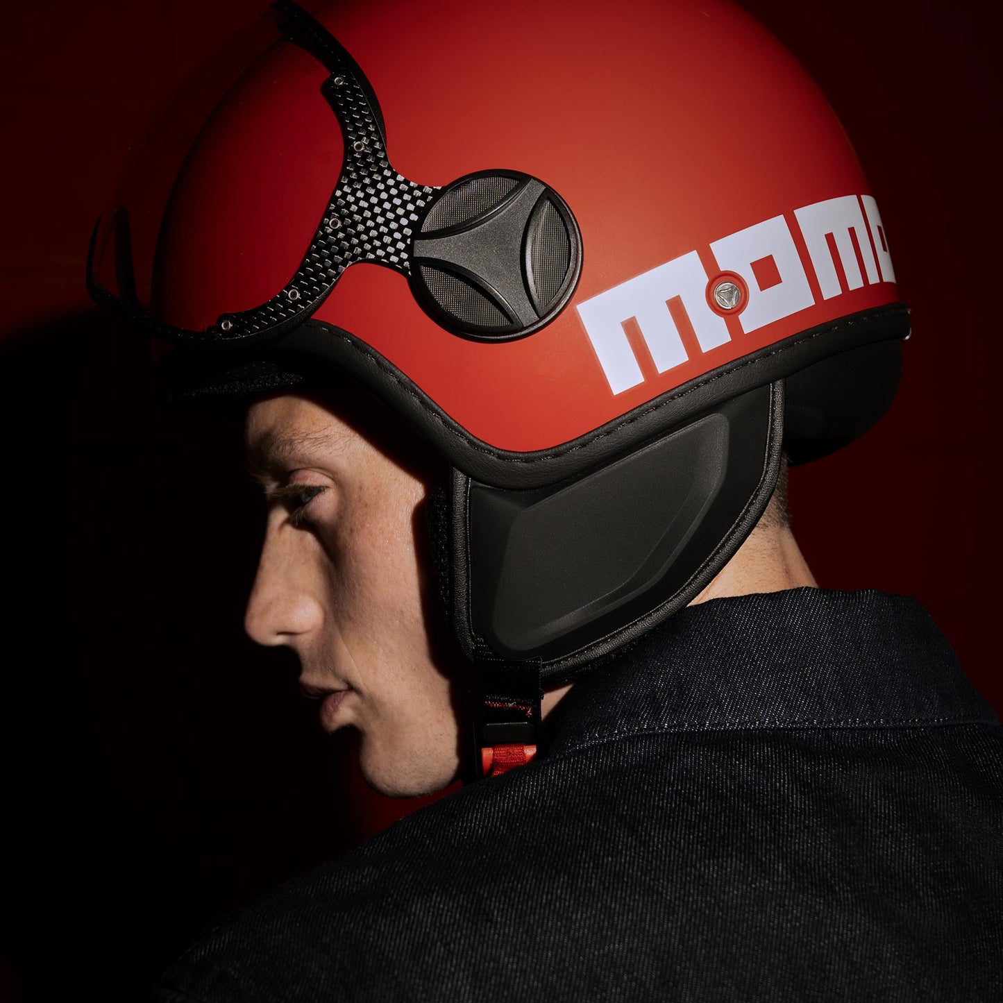 Casco moto jet FGTR CLASSIC Candy E2206 Rosso opaco / bianco