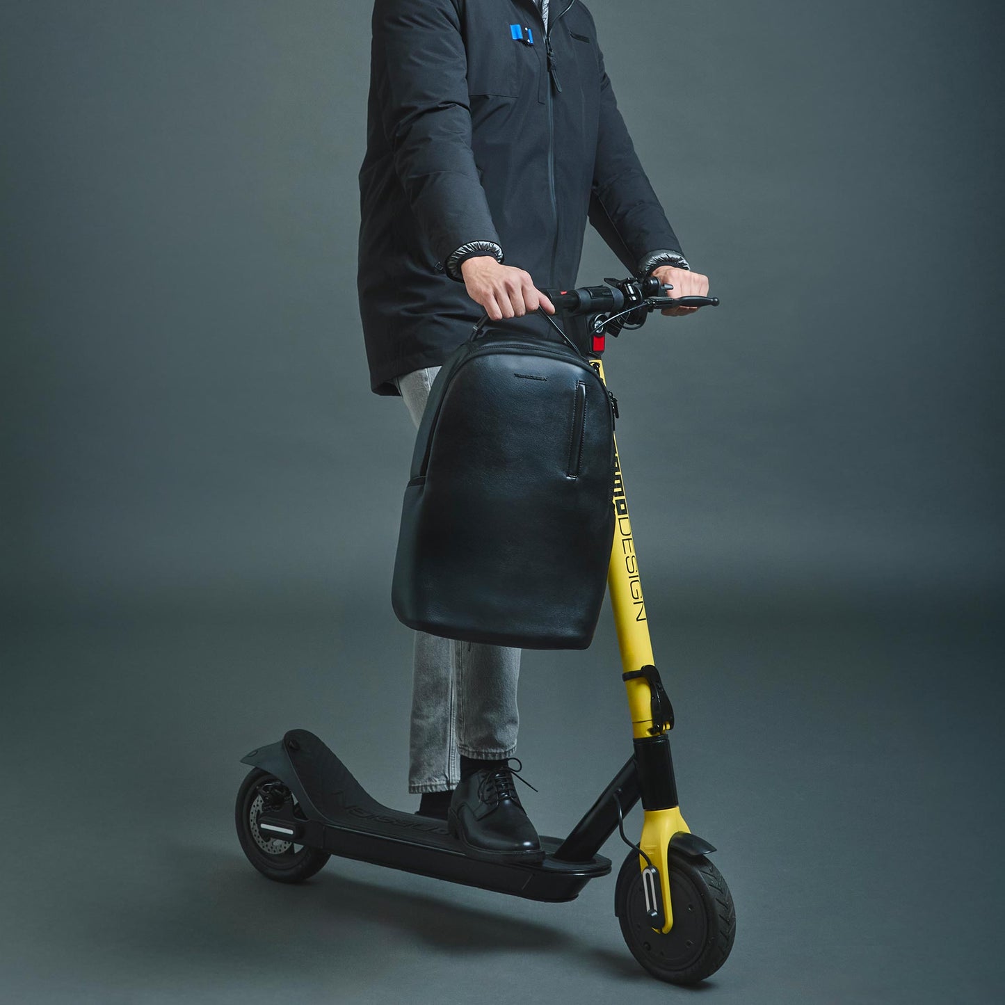 Momodesign zaino business Work nappa grande in nappa PU nero