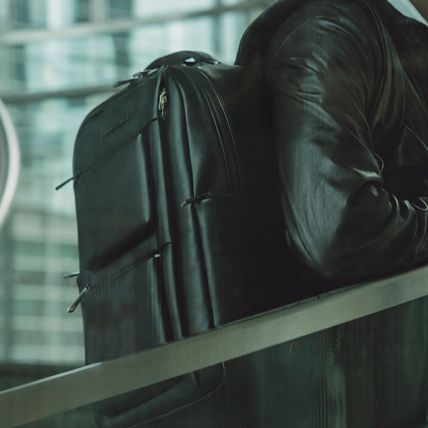 Momodesign Zaino Business in nappa pu 2 tasche nero