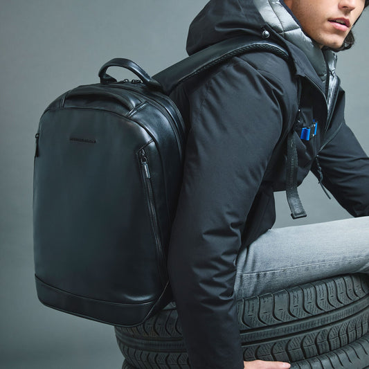 Momodesign zaino business Work nappa medio in nappa PU nero