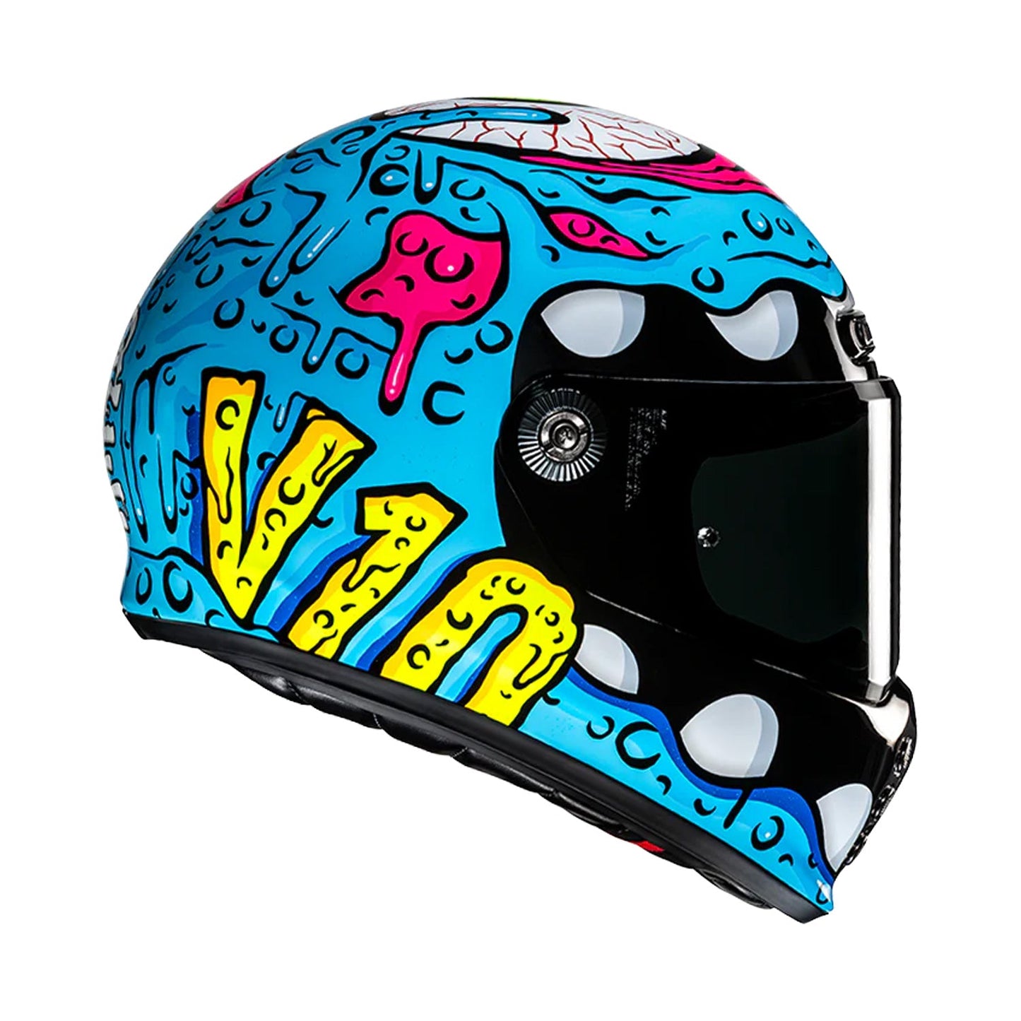 HJC V10 Helmet Squeeze MC28 Blue/Yellow/Pink