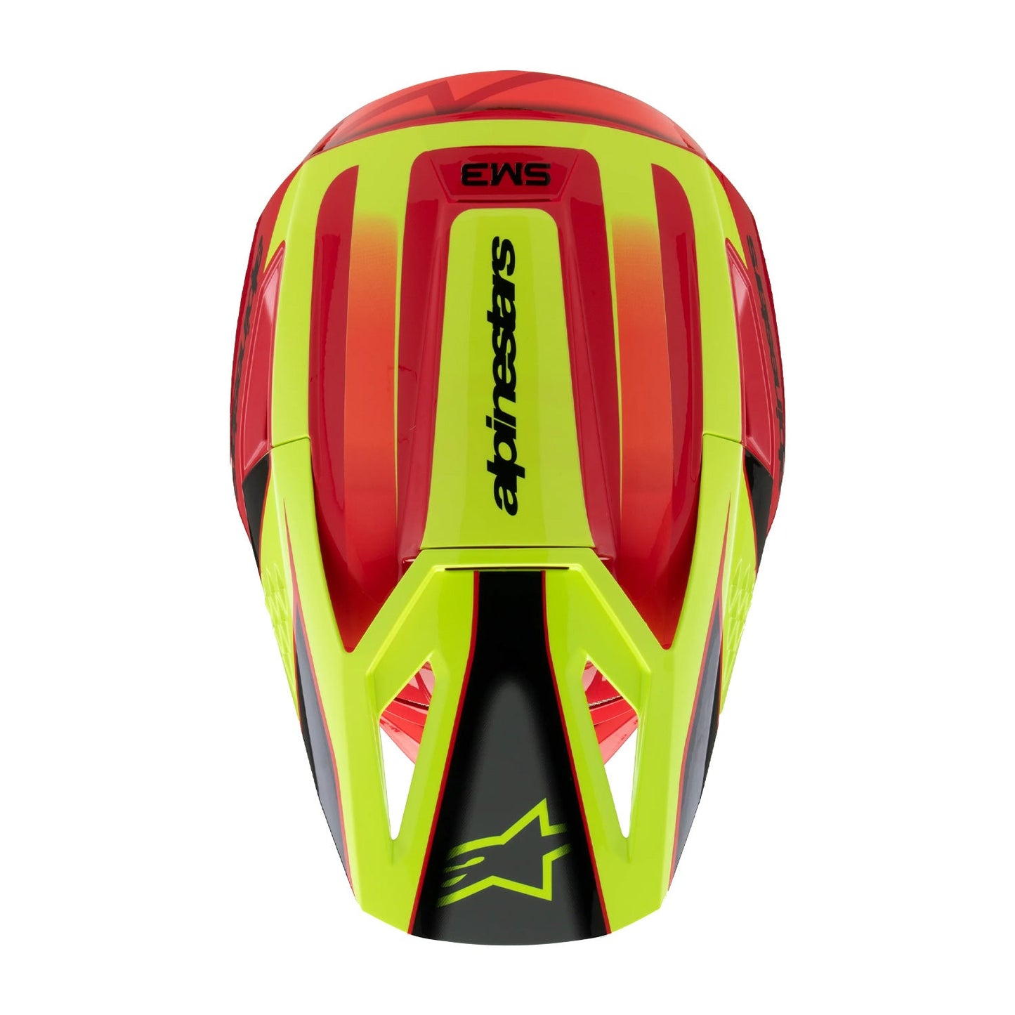 Alpinestars SM3 Youth Fray ECE06 Helmet Red/Yellow Fluo/Black Gloss
