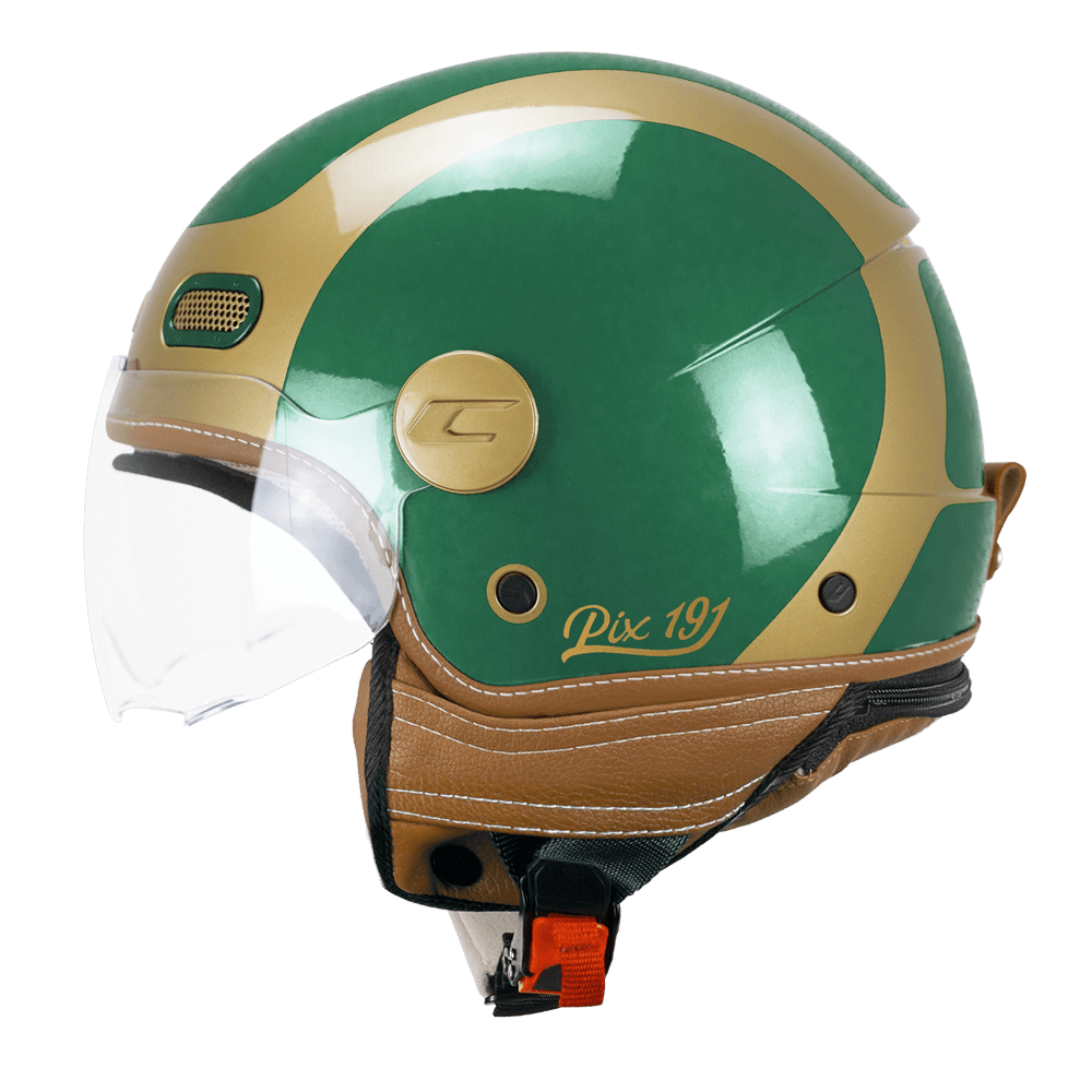 CGM 191G PIX SPRINT JET casco VERDE ORO SAGOMATA