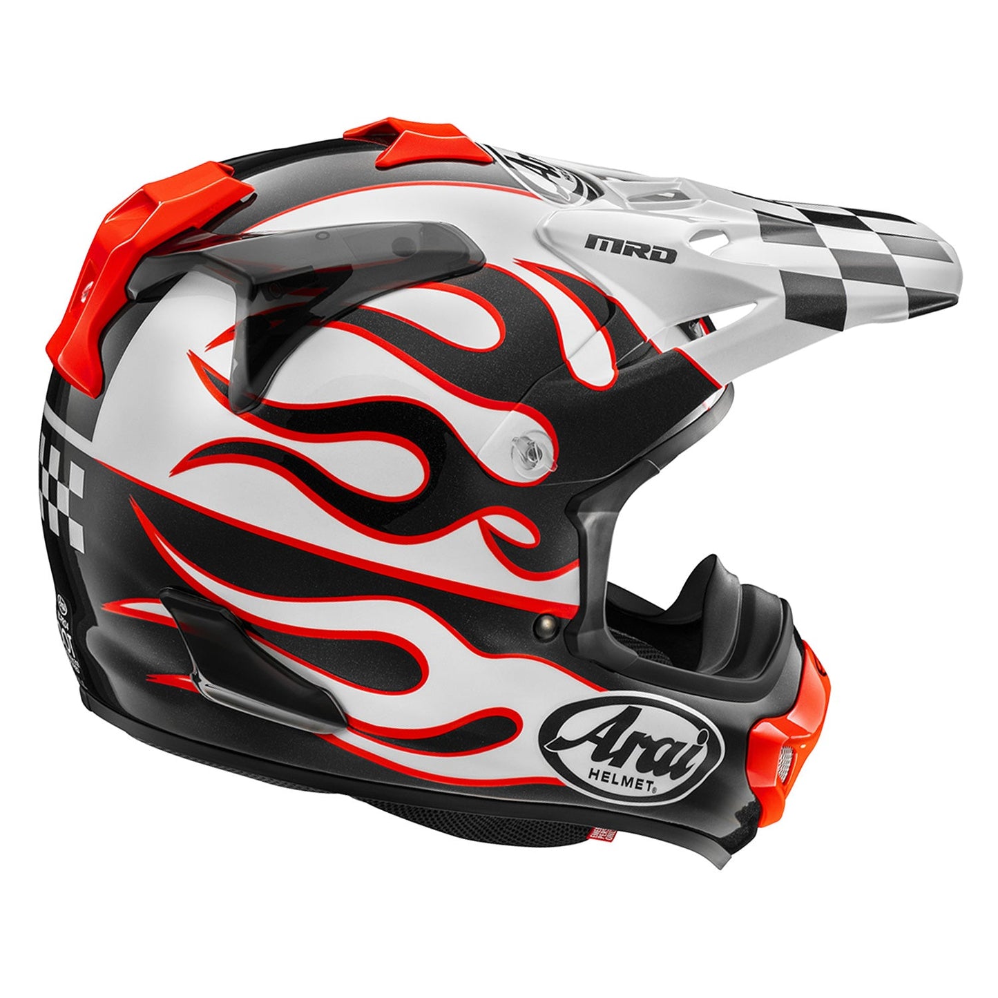 Arai MX-V Evo Helmet Flame White/Black/Red