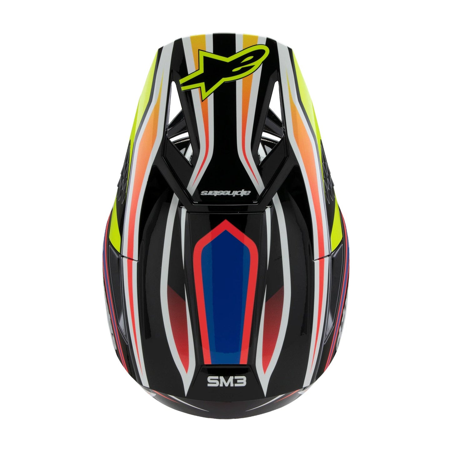 Alpinestars SM3 Youth Wurx Black/Yellow Fluo/Blue/Red Gloss