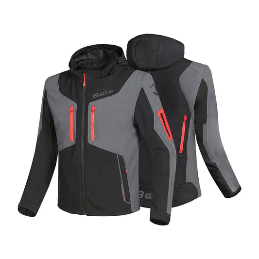 BELA FIRE FLY UOMO HOODIES NERO ANTHIRA ROSSO