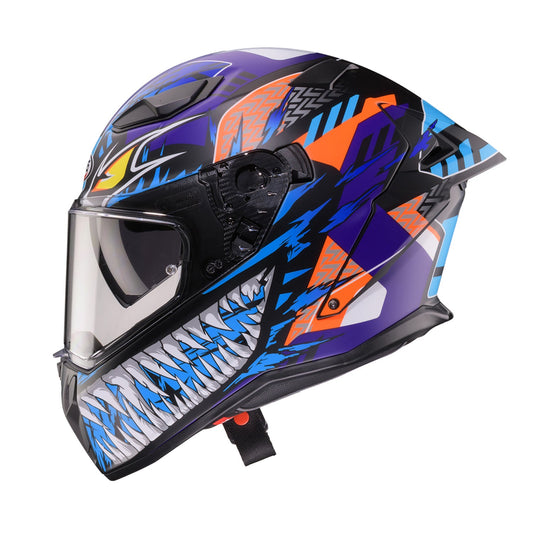 Caberg Drift Evo II Helmet Nobo Black/Red Fluo/Blue/Purple Fluo Matt