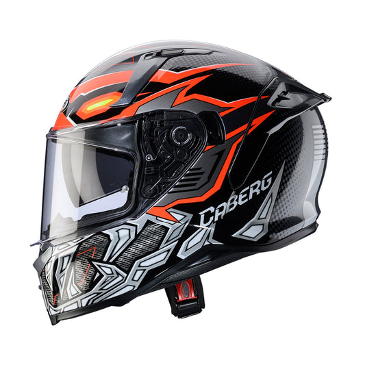 Caberg Avalon X Helmet Gurkha Black/Grey/Orange Fluo Gloss