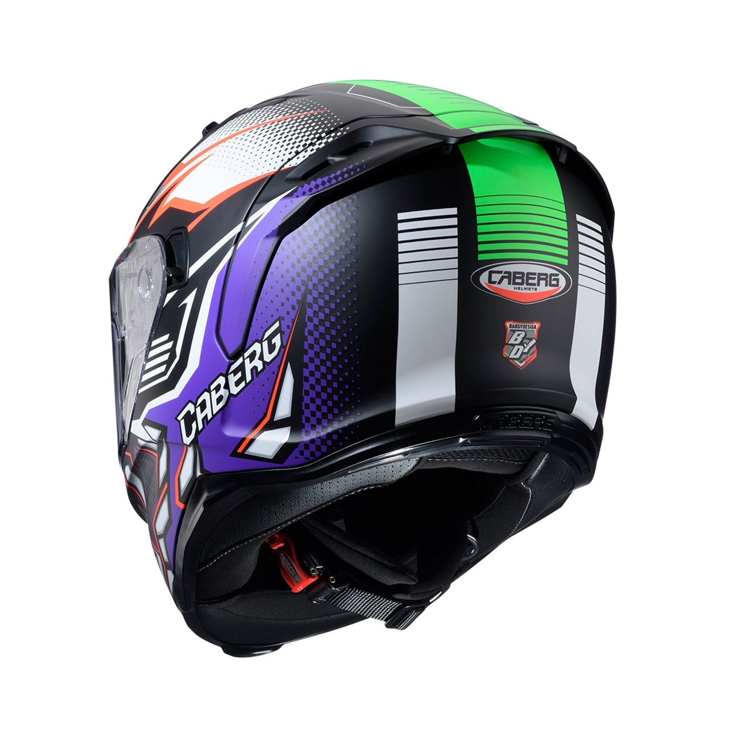 Caberg Avalon X Helmet Gurkha Black/Orange Fluo/Green Fluo/Purple Matt