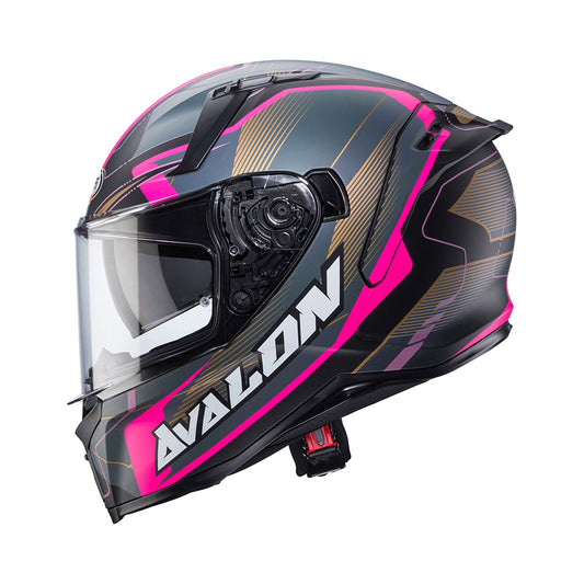 Caberg Avalon X Helmet Optic Black/Grey/Fuchsia Matt