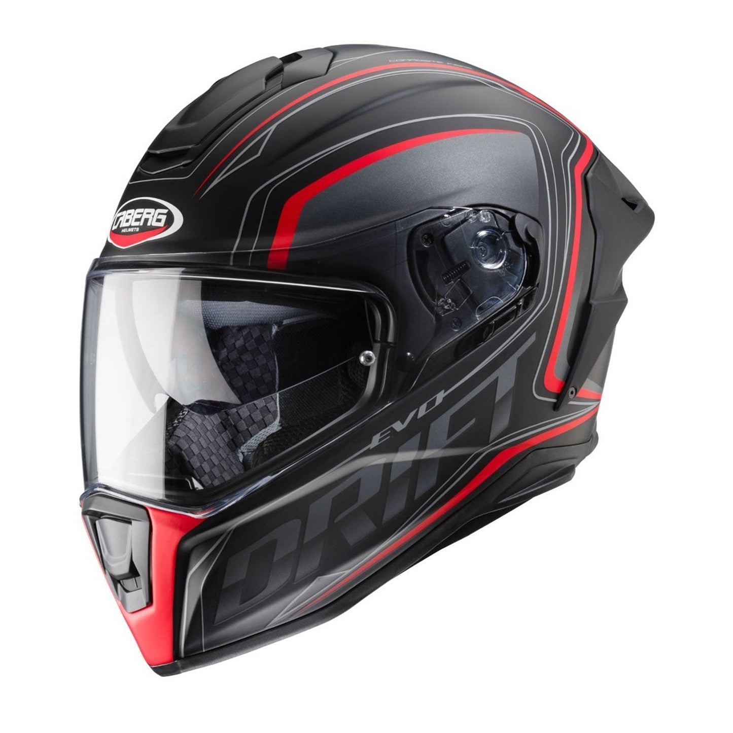 Caberg Drift Evo Helmet Integra Black/Anthracite/Red Fluo Matt