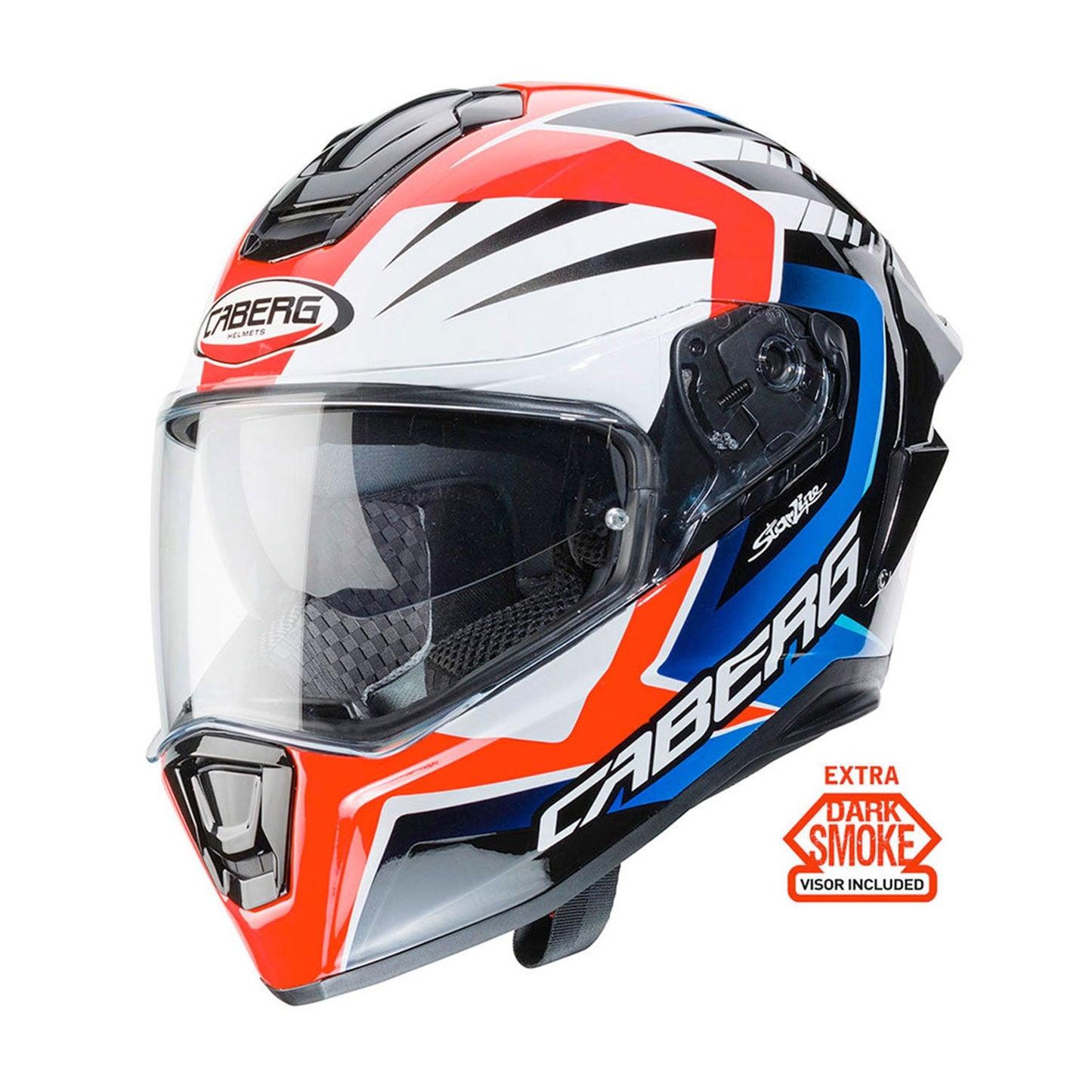 Caberg Drift Evo Helmet MR55 White/Red/Blue Gloss