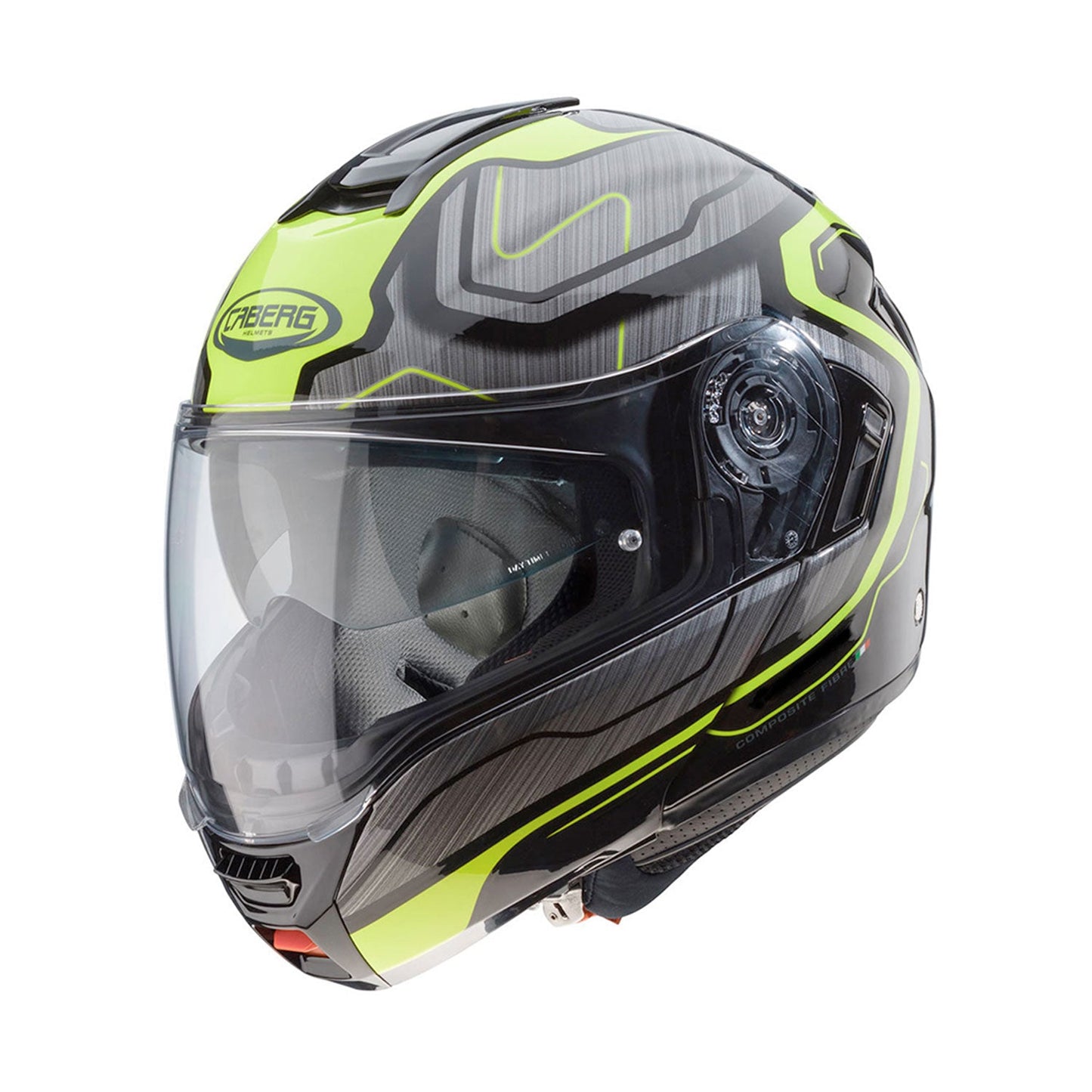 Caberg Levo Helmet Flow Black/Anthracite/Yellow Fluo Gloss