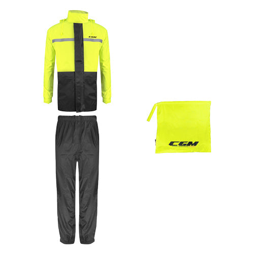 CGM RAINSUIT IMPERMEABILE E34 SPORT GIALLO FLOU NERO