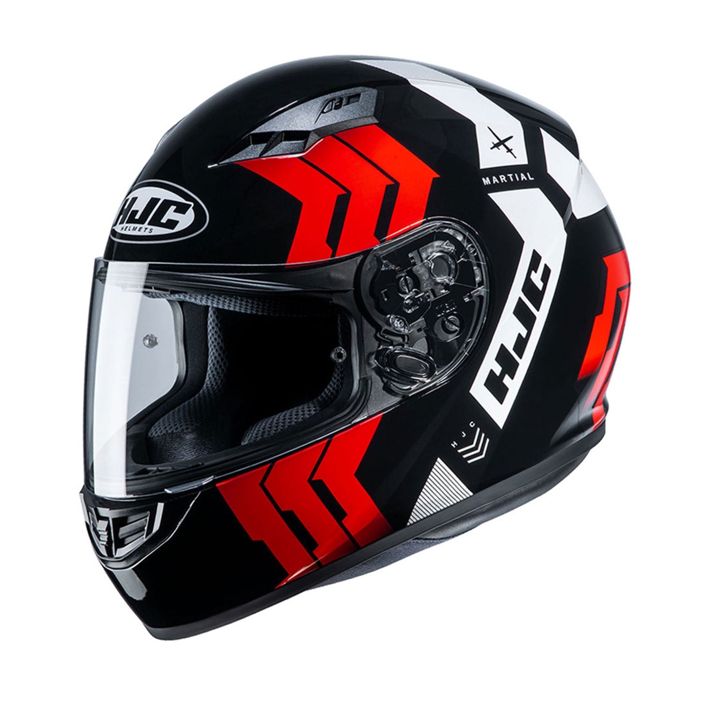HJC CS-15 Helmet Martial MC1 Black/White/Red Gloss