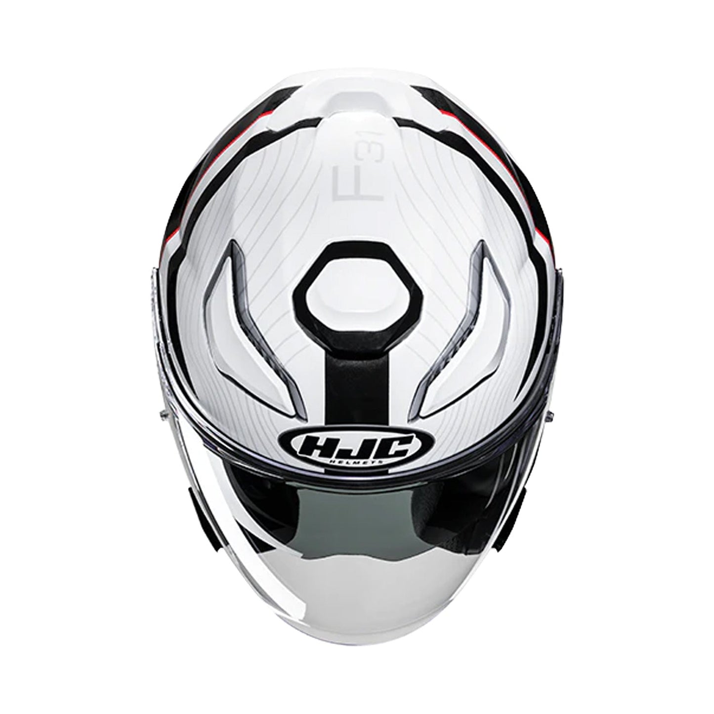 HJC F31 Helmet Naby MC1 White/Black/Red Gloss