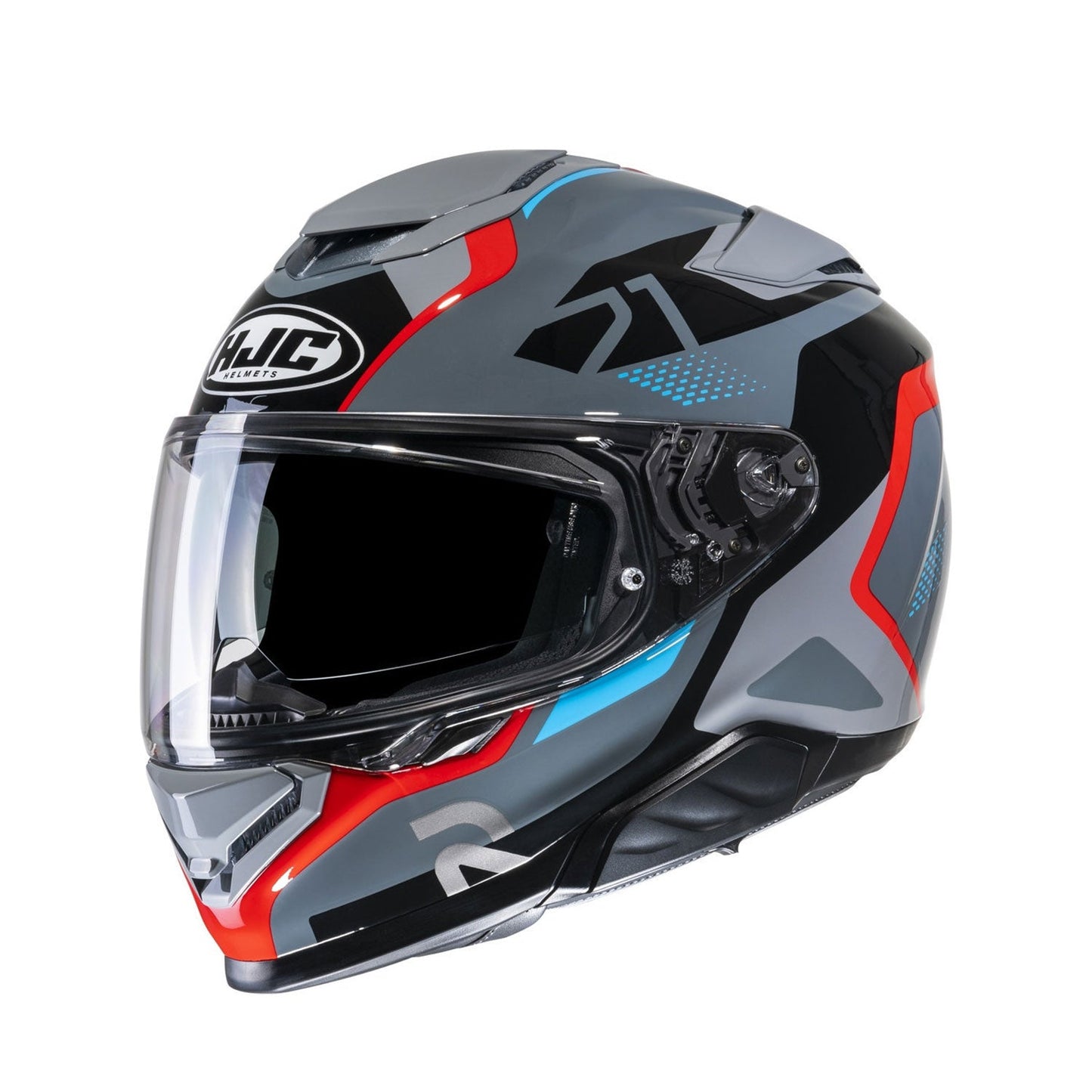 HJC Rpha71 Helmet Hapel MC21 Black/Grey/Blue/Red Gloss