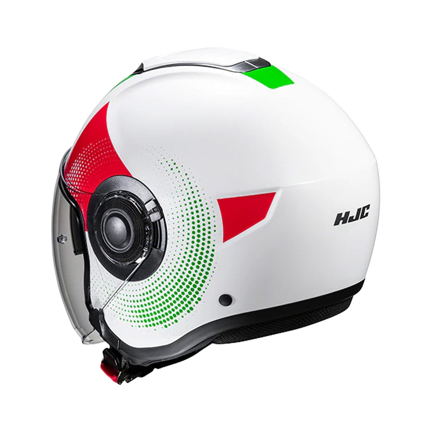 HJC i40N Helmet Pyle MC41 White/Green/Red Gloss