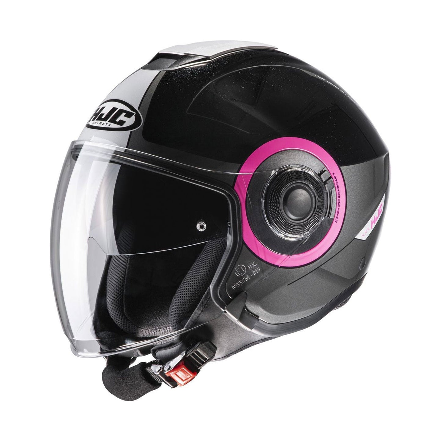 HJC i40 Helmet Panadi MC8 Black/White/Pink Gloss