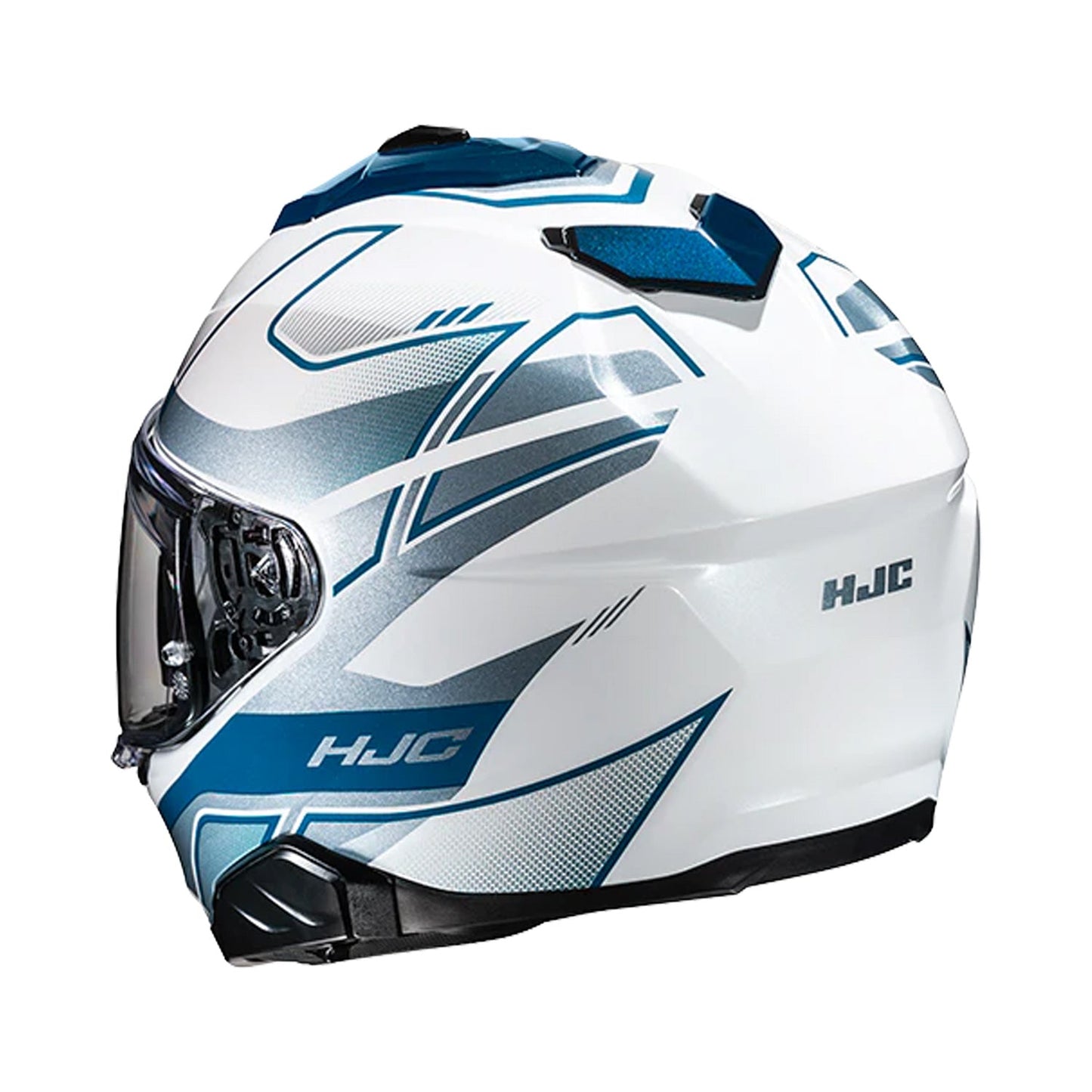 HJC i71 Helmet Iorix MC2 White/Grey/Blue Gloss