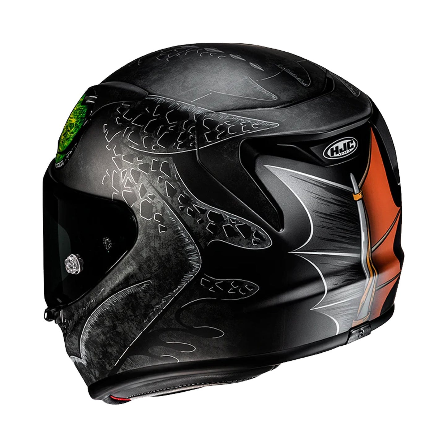 HJC Rpha12 Helmet Toothless Universal MC4SF Black/Green Matt