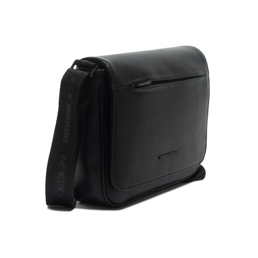Momodesign messenger business Work nappa in nappa PU nera