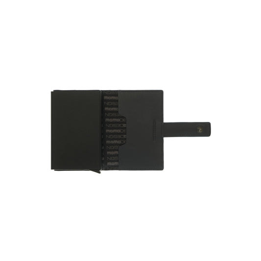 Momodesign Portacarte in pelle martellata con logo a rilievo