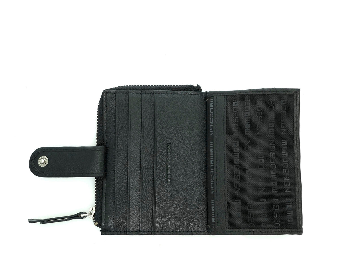Momodesign Portacarte in nappa con logo in metallo