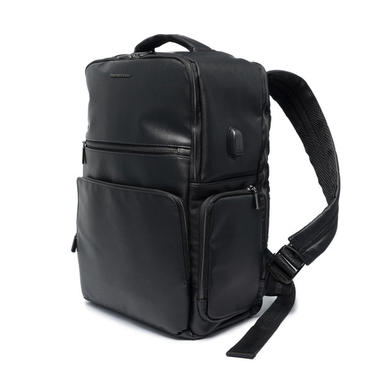 Momodesign Zaino Business Unico grande in saffiano nero