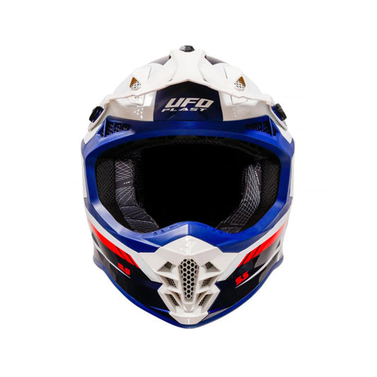 UFO Intrepid Motocross Helmet Blue/White Gloss