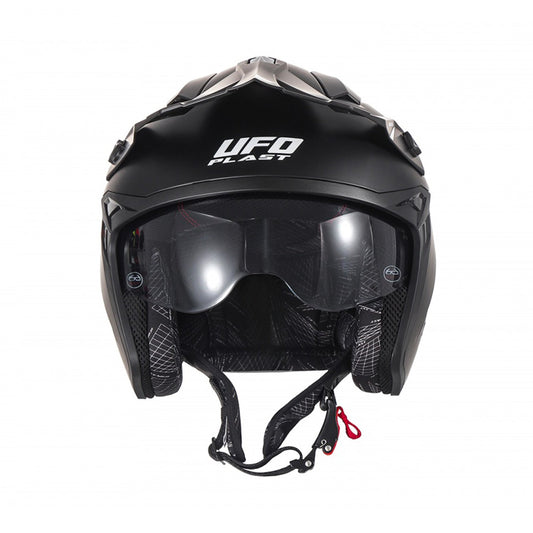 UFO Sheratan Cross Jet Helmet Black Matt