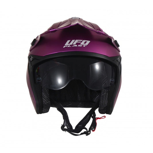 UFO Sheratan Cross Jet Helmet Fuxia Matt