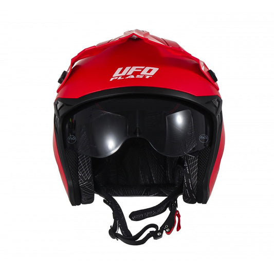 UFO Sheratan Cross Jet Helmet Red Matt