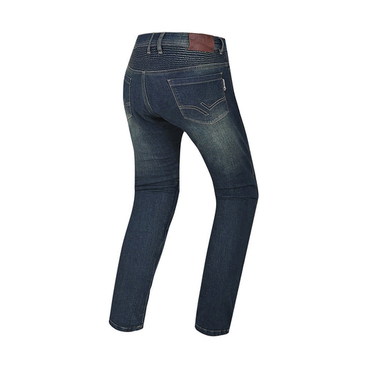 R-TECH VALENCIA PANTALONI DE DONNA DENIM JEANS BLU VINTAGE SPRAY