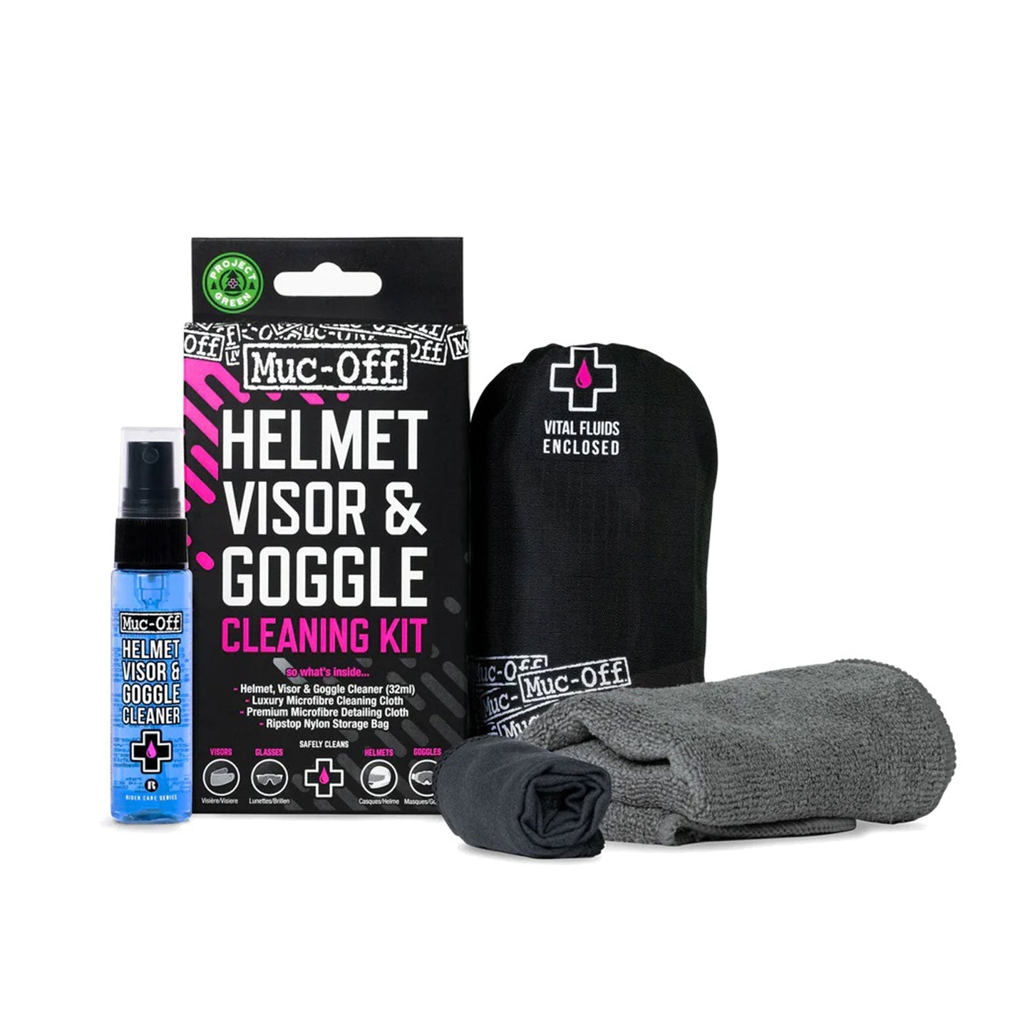 Muc-Off Helmet, Visor & Google Cleaning Kit V2