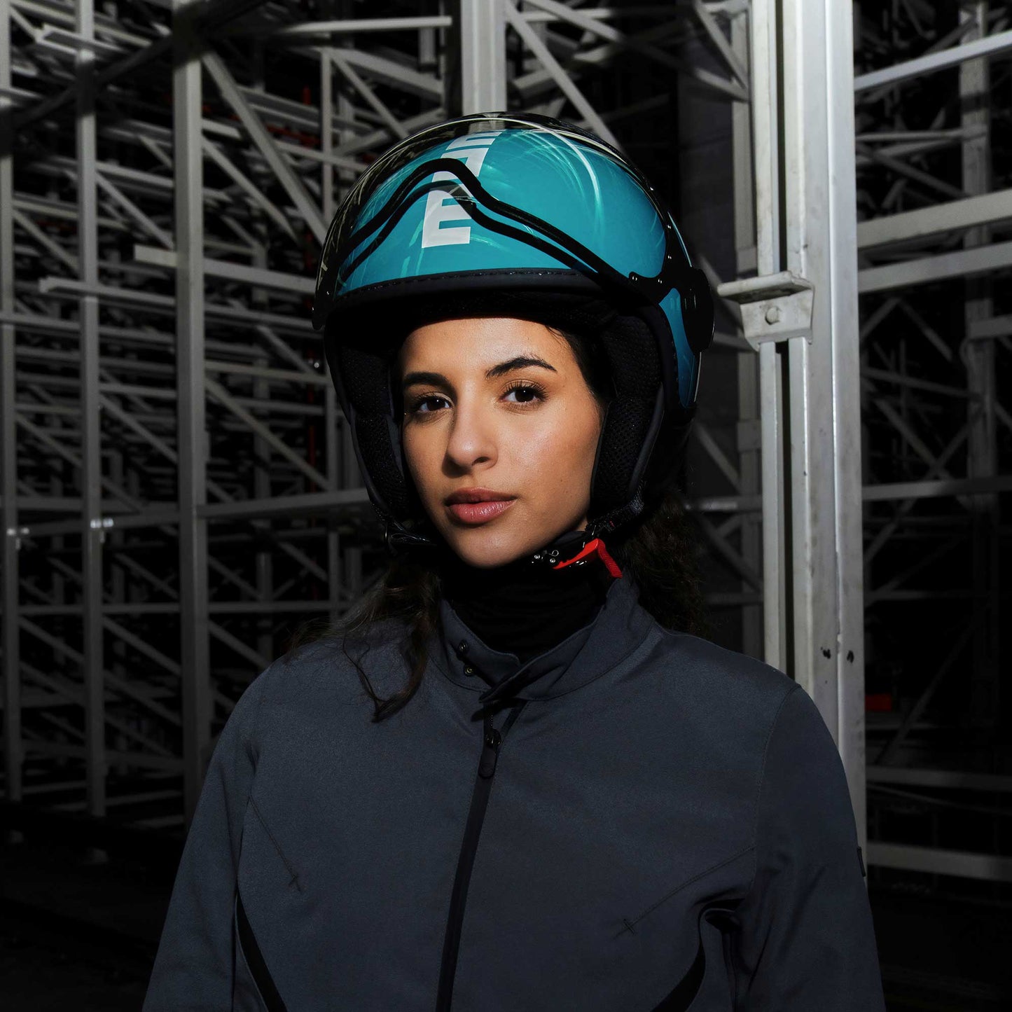 Casco moto jet FGTR CLASSIC Candy E2206 Blu lago / bianco