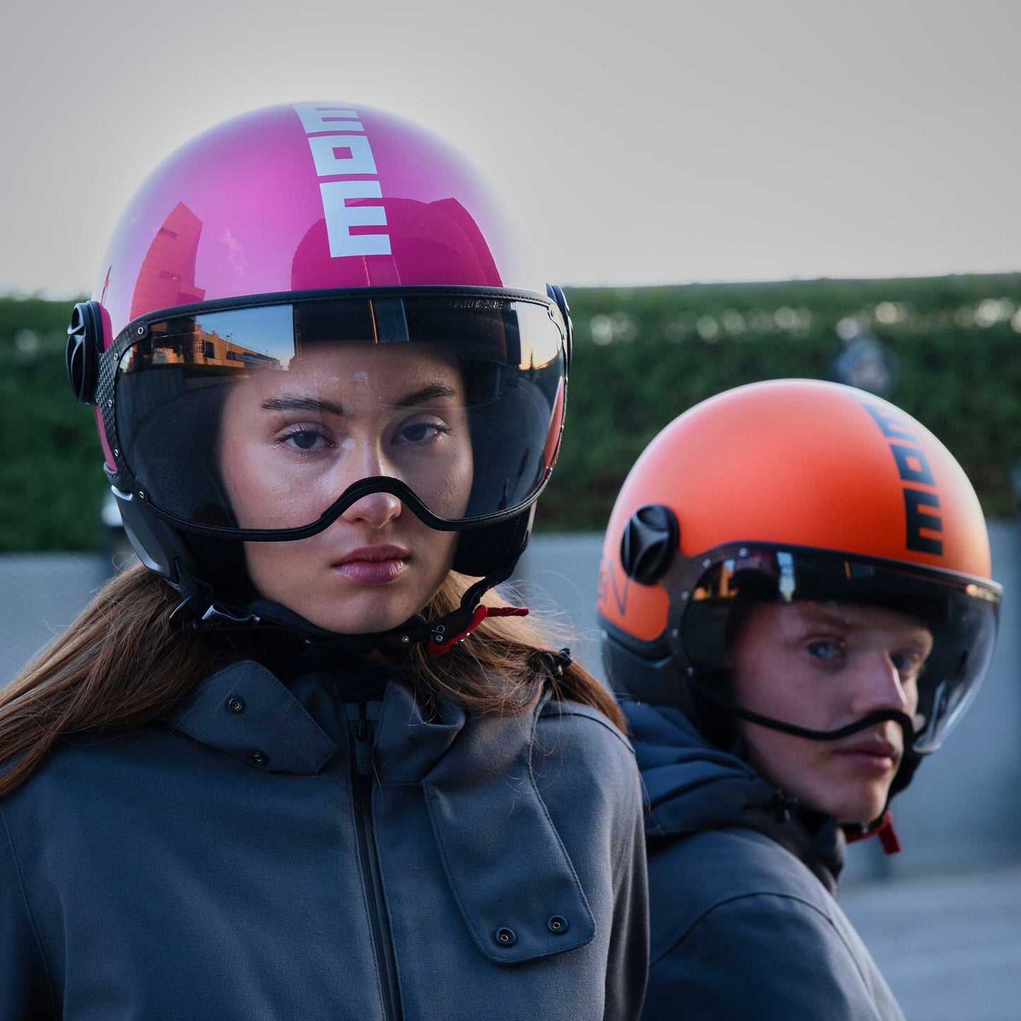 Casco moto jet FGTR CLASSIC Candy E2206 Fucsia / bianco