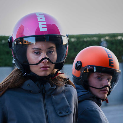 Casco moto jet FGTR CLASSIC Candy E2206 Fucsia / bianco