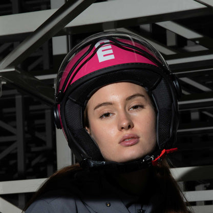 Casco moto jet FGTR CLASSIC Candy E2206 Fucsia / bianco