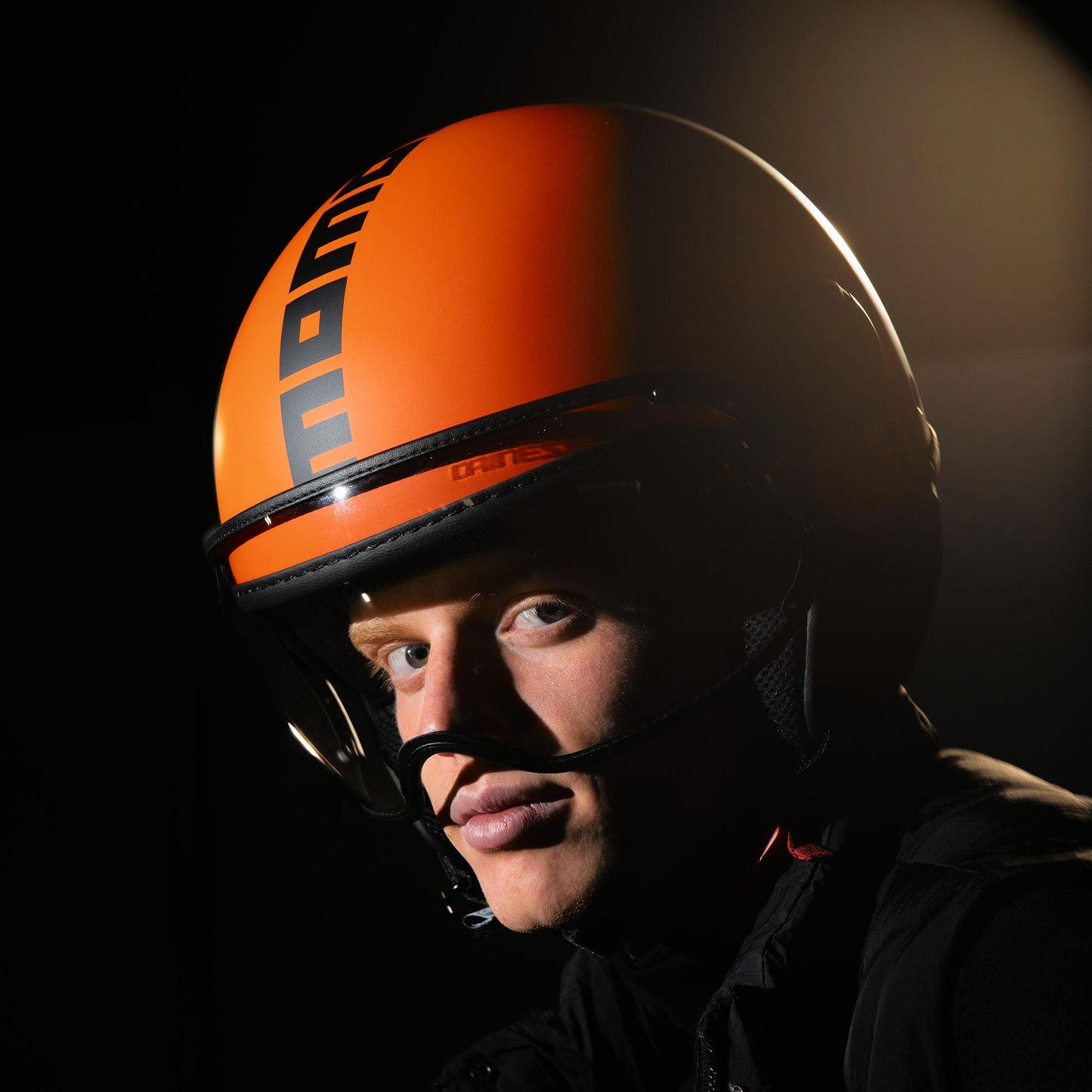 Casco moto jet FGTR CLASSIC Mono E2206 Arancione opaco / nero