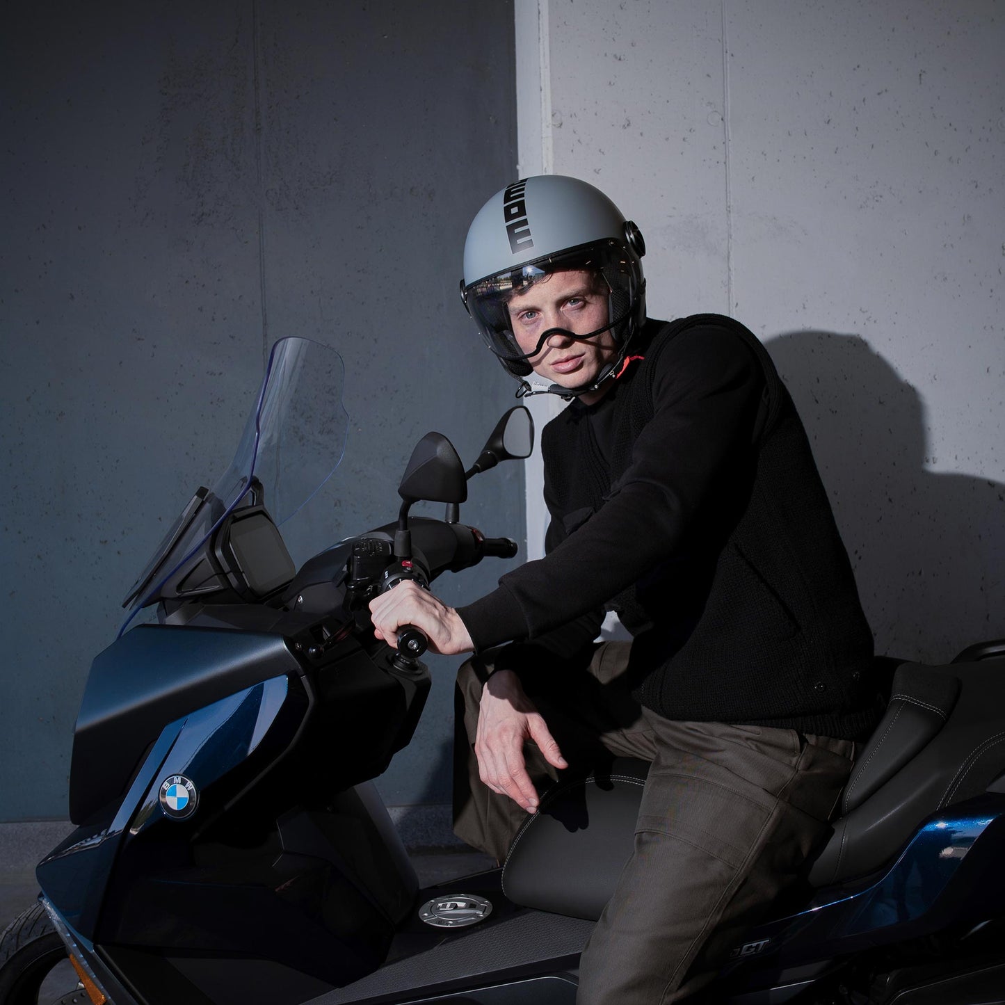 Casco moto jet FGTR CLASSIC Mono E2206 Grigio opaco / nero