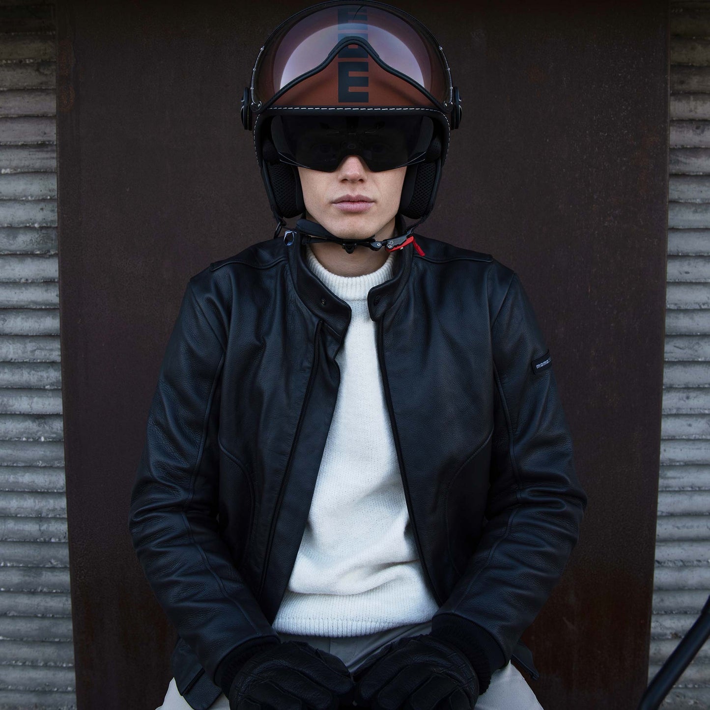 Casco moto jet FGTR EVO Mono E2206 espresso opaco / nero