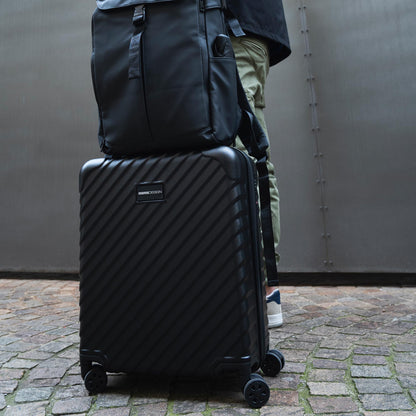 MOMODESIGN Trolley Cosmo S nero opaco con rigatura 3d