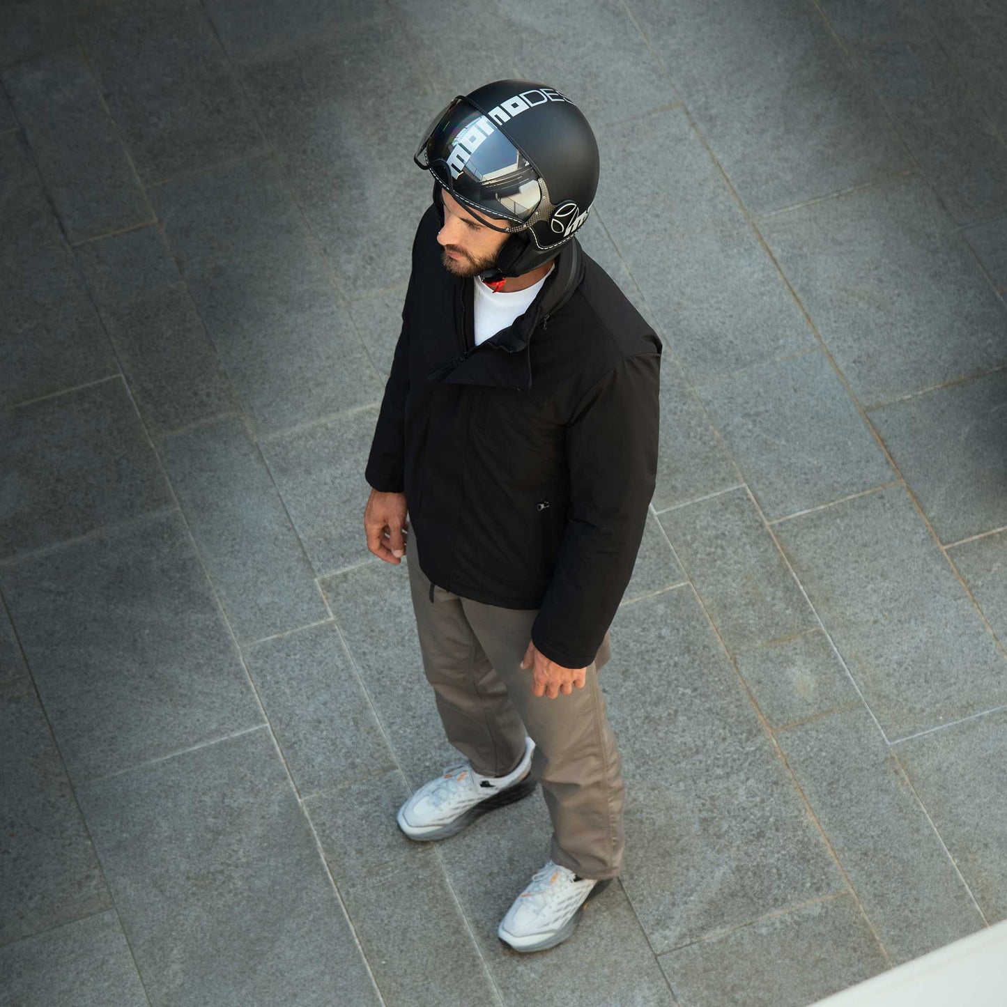 Casco moto jet FGTR EVO Mono E2206 Nero opaco / silver