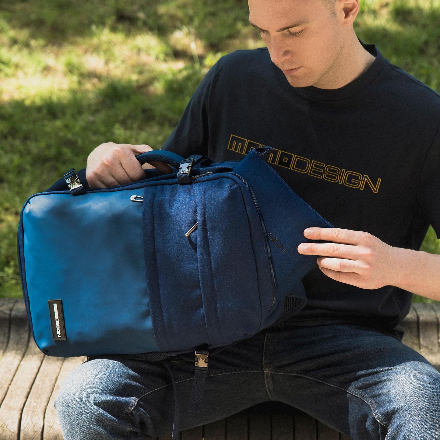 Momodesign Zaino Bagaglio a Mano Alpha Travel Blu