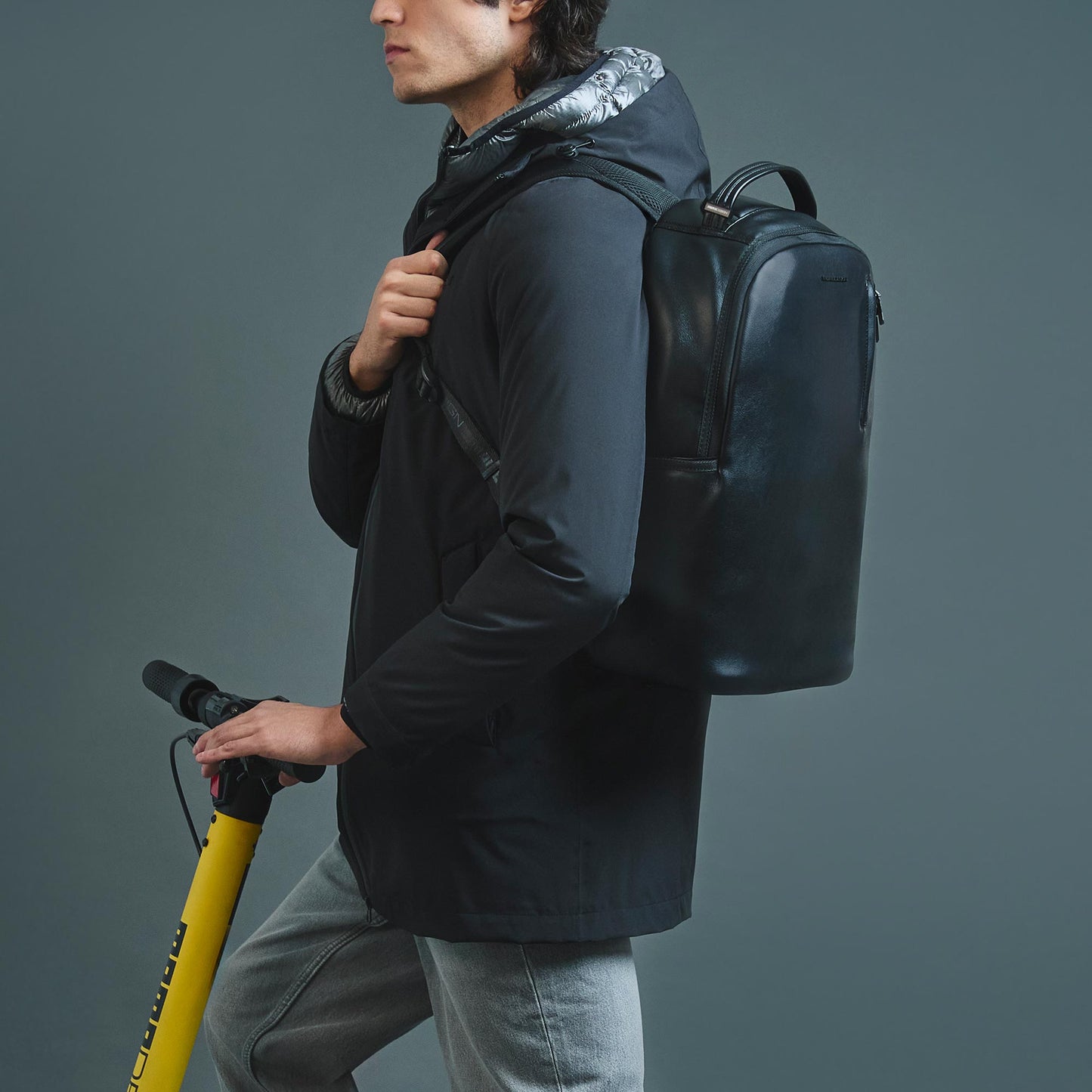 Momodesign zaino business Work nappa grande in nappa PU nero