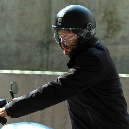 Casco moto jet FGTR EVO Mono E2206 Nero opaco / silver