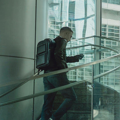 Momodesign Zaino Business in nappa pu 2 tasche nero